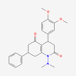 4-(3,4-dimethoxyphenyl)-1-(dimethylamino)-7-phenyl-4,6,7,8-tetrahydroquinoline-2,5(1H,3H)-dione