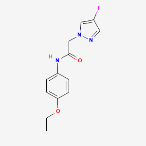 molecular formula C13H14IN3O2 B11066030 N-(4-ethoxyphenyl)-2-(4-iodo-1H-pyrazol-1-yl)acetamide 