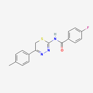 4-fluoro-N-[5-(4-methylphenyl)-6H-1,3,4-thiadiazin-2-yl]benzamide