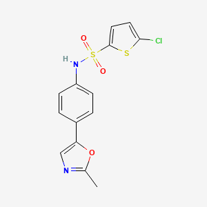 5-chloro-N-[4-(2-methyl-1,3-oxazol-5-yl)phenyl]thiophene-2-sulfonamide