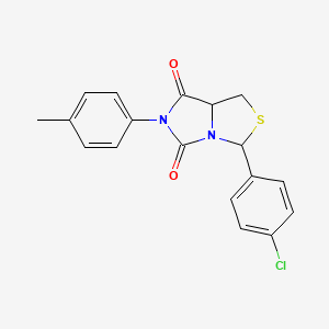 molecular formula C18H15ClN2O2S B11066056 3-(4-chlorophenyl)-6-(4-methylphenyl)-1H-imidazo[1,5-c][1,3]thiazole-5,7(6H,7aH)-dione 