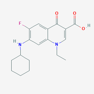 molecular formula C18H21FN2O3 B11066060 7-(Cyclohexylamino)-1-ethyl-6-fluoro-4-oxo-1,4-dihydroquinoline-3-carboxylic acid 