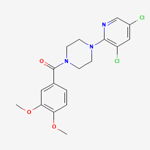 molecular formula C18H19Cl2N3O3 B11066068 [4-(3,5-Dichloropyridin-2-yl)piperazin-1-yl](3,4-dimethoxyphenyl)methanone 