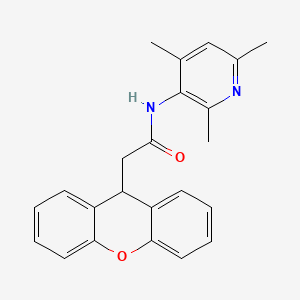 molecular formula C23H22N2O2 B11066079 N-(2,4,6-trimethylpyridin-3-yl)-2-(9H-xanthen-9-yl)acetamide 