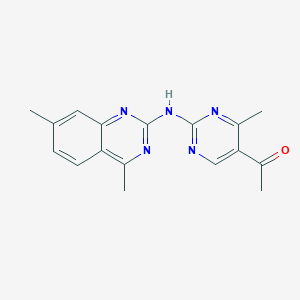 1-[2-(4,7-Dimethyl-quinazolin-2-ylamino)-4-methyl-pyrimidin-5-yl]-ethanone