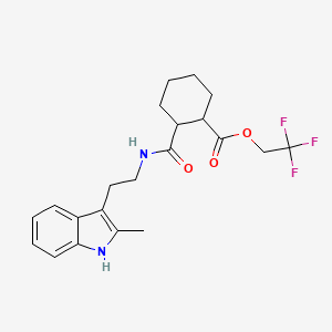 2,2,2-trifluoroethyl 2-{[2-(2-methyl-1H-indol-3-yl)ethyl]carbamoyl}cyclohexanecarboxylate