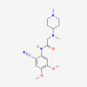 Acetamide, N-(2-cyano-4,5-dimethoxyphenyl)-2-[methyl(1-methyl-4-piperidinyl)amino]-