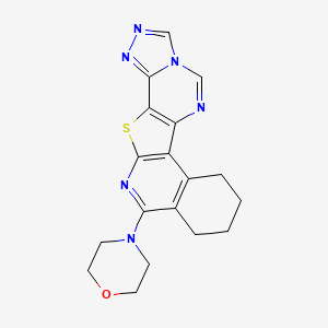 4-(11-thia-3,5,7,8,13-pentazapentacyclo[10.8.0.02,10.05,9.015,20]icosa-1(12),2(10),3,6,8,13,15(20)-heptaen-14-yl)morpholine