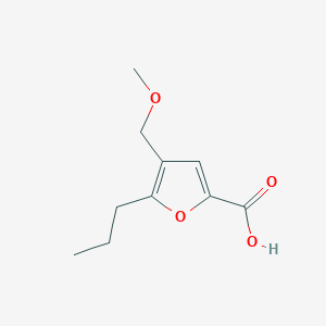 molecular formula C10H14O4 B11066161 4-(Methoxymethyl)-5-propylfuran-2-carboxylic acid 