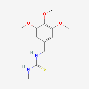 molecular formula C12H18N2O3S B11066185 Thiourea, N-methyl-N'-[(3,4,5-trimethoxyphenyl)methyl]- 