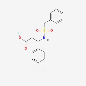 molecular formula C20H25NO4S B11066203 3-[(Benzylsulfonyl)amino]-3-(4-tert-butylphenyl)propanoic acid 