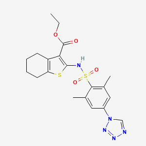 ethyl 2-({[2,6-dimethyl-4-(1H-tetrazol-1-yl)phenyl]sulfonyl}amino)-4,5,6,7-tetrahydro-1-benzothiophene-3-carboxylate