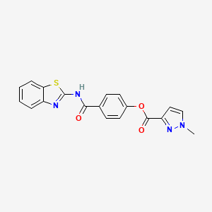 4-(1,3-benzothiazol-2-ylcarbamoyl)phenyl 1-methyl-1H-pyrazole-3-carboxylate