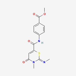 methyl 4-({[(2Z)-3-methyl-2-(methylimino)-4-oxo-3,4-dihydro-2H-1,3-thiazin-6-yl]carbonyl}amino)benzoate