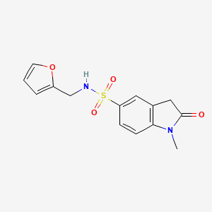 N-(furan-2-ylmethyl)-1-methyl-2-oxo-2,3-dihydro-1H-indole-5-sulfonamide