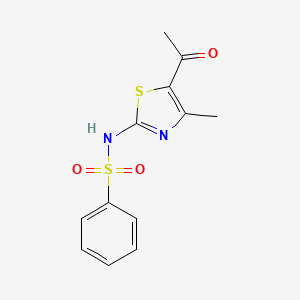 N-(5-acetyl-4-methyl-1,3-thiazol-2-yl)benzenesulfonamide