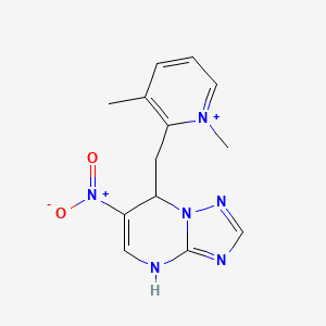 1,3-Dimethyl-2-[(6-nitro-4,7-dihydro[1,2,4]triazolo[1,5-a]pyrimidin-7-yl)methyl]pyridinium