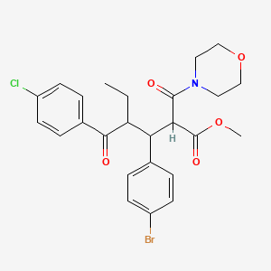 Methyl 3-(4-bromophenyl)-4-[(4-chlorophenyl)carbonyl]-2-(morpholin-4-ylcarbonyl)hexanoate