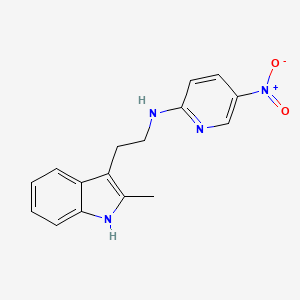 molecular formula C16H16N4O2 B11066313 N-[2-(2-methyl-1H-indol-3-yl)ethyl]-5-nitropyridin-2-amine 