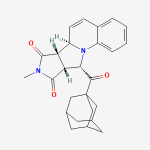 molecular formula C26H28N2O3 B11066337 (10R,11S,15R,16S)-16-(adamantane-1-carbonyl)-13-methyl-1,13-diazatetracyclo[8.6.0.02,7.011,15]hexadeca-2,4,6,8-tetraene-12,14-dione 