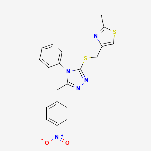 3-{[(2-methyl-1,3-thiazol-4-yl)methyl]sulfanyl}-5-(4-nitrobenzyl)-4-phenyl-4H-1,2,4-triazole