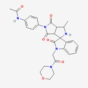 N-(4-{3'-methyl-1-[2-(morpholin-4-yl)-2-oxoethyl]-2,4',6'-trioxo-1,2,2',3',3a',4',6',6a'-octahydro-5'H-spiro[indole-3,1'-pyrrolo[3,4-c]pyrrol]-5'-yl}phenyl)acetamide