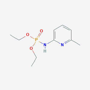 molecular formula C10H17N2O3P B11066372 Phosphoramidic acid, (6-methyl-2-pyridinyl)-, diethyl ester 