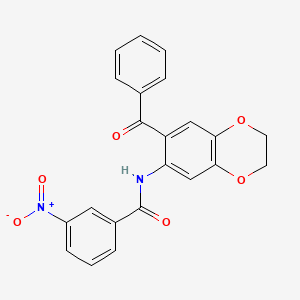 3-nitro-N-[7-(phenylcarbonyl)-2,3-dihydro-1,4-benzodioxin-6-yl]benzamide