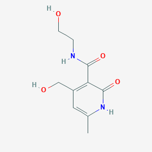 molecular formula C10H14N2O4 B11066384 N-(2-hydroxyethyl)-4-(hydroxymethyl)-6-methyl-2-oxo-1,2-dihydropyridine-3-carboxamide 