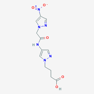 4-(4-{[(4-nitro-1H-pyrazol-1-yl)acetyl]amino}-1H-pyrazol-1-yl)butanoic acid