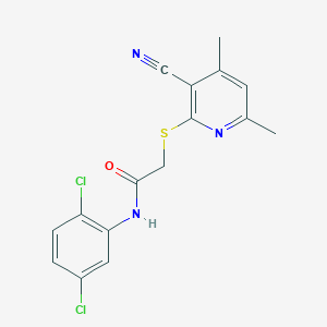 2-[(3-cyano-4,6-dimethylpyridin-2-yl)sulfanyl]-N-(2,5-dichlorophenyl)acetamide