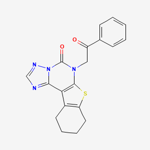 6-(2-oxo-2-phenylethyl)-8,9,10,11-tetrahydro[1]benzothieno[3,2-e][1,2,4]triazolo[1,5-c]pyrimidin-5(6H)-one