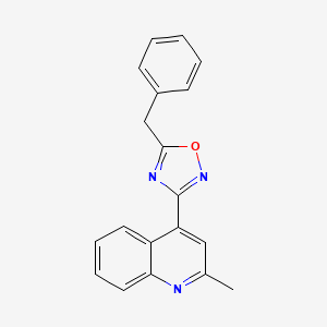 molecular formula C19H15N3O B11066442 4-(5-Benzyl-1,2,4-oxadiazol-3-yl)-2-methylquinoline 