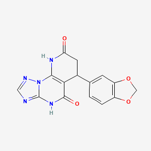 6-(1,3-benzodioxol-5-yl)-6,9-dihydropyrido[3,2-e][1,2,4]triazolo[1,5-a]pyrimidine-5,8(4H,7H)-dione