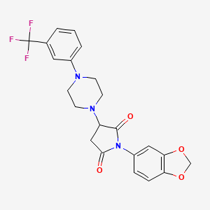 1-(1,3-Benzodioxol-5-yl)-3-{4-[3-(trifluoromethyl)phenyl]piperazin-1-yl}pyrrolidine-2,5-dione