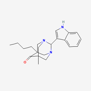 5-butyl-2-(1H-indol-3-yl)-7-methyl-1,3-diazatricyclo[3.3.1.1~3,7~]decan-6-one