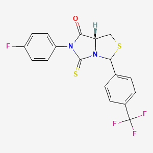 (7aR)-6-(4-fluorophenyl)-5-thioxo-3-[4-(trifluoromethyl)phenyl]tetrahydro-7H-imidazo[1,5-c][1,3]thiazol-7-one