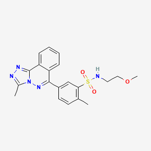 molecular formula C20H21N5O3S B11066568 N-(2-methoxyethyl)-2-methyl-5-(3-methyl[1,2,4]triazolo[3,4-a]phthalazin-6-yl)benzenesulfonamide 