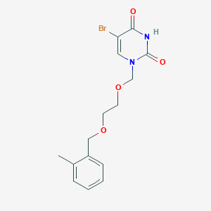 molecular formula C15H17BrN2O4 B11066579 5-bromo-1-({2-[(2-methylbenzyl)oxy]ethoxy}methyl)pyrimidine-2,4(1H,3H)-dione 