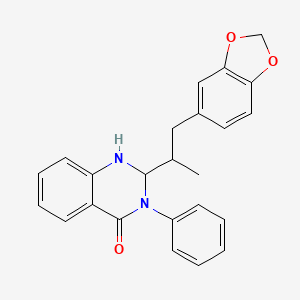 molecular formula C24H22N2O3 B11066592 2-[1-(1,3-benzodioxol-5-yl)propan-2-yl]-3-phenyl-2,3-dihydroquinazolin-4(1H)-one 