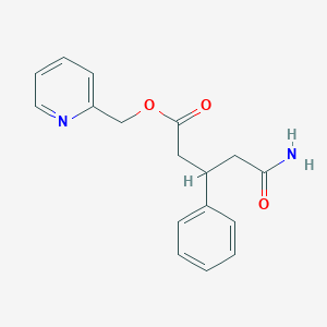 molecular formula C17H18N2O3 B11066602 Pyridin-2-ylmethyl 5-amino-5-oxo-3-phenylpentanoate 