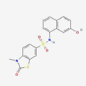 N-(7-hydroxynaphthalen-1-yl)-3-methyl-2-oxo-2,3-dihydro-1,3-benzothiazole-6-sulfonamide