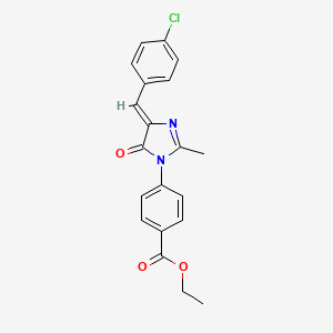 ethyl 4-[(4Z)-4-(4-chlorobenzylidene)-2-methyl-5-oxo-4,5-dihydro-1H-imidazol-1-yl]benzoate