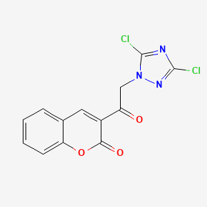 2H-1-Benzopyran-2-one, 3-[2-(3,5-dichloro-1H-1,2,4-triazol-1-yl)acetyl]-