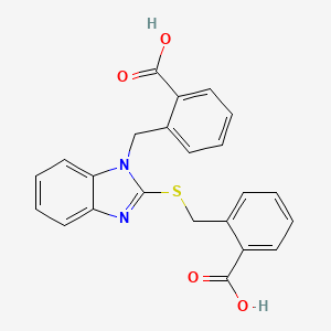 2-({[1-(2-carboxybenzyl)-1H-benzimidazol-2-yl]thio}methyl)benzoic acid