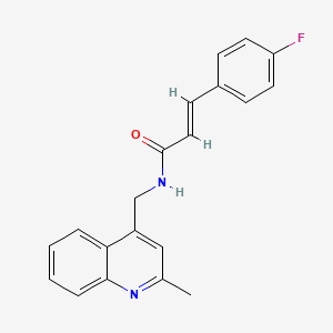 (2E)-3-(4-fluorophenyl)-N-[(2-methylquinolin-4-yl)methyl]prop-2-enamide