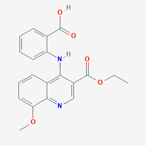 2-{[3-(Ethoxycarbonyl)-8-methoxyquinolin-4-yl]amino}benzoic acid