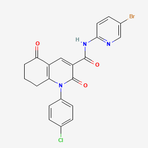 N-(5-bromopyridin-2-yl)-1-(4-chlorophenyl)-2,5-dioxo-1,2,5,6,7,8-hexahydroquinoline-3-carboxamide