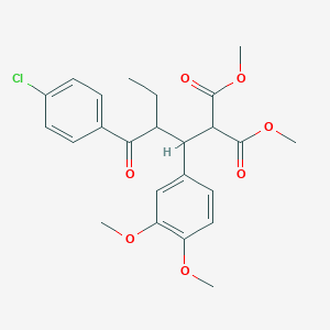 Dimethyl {2-[(4-chlorophenyl)carbonyl]-1-(3,4-dimethoxyphenyl)butyl}propanedioate