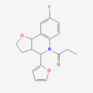 1-[8-fluoro-4-(furan-2-yl)-2,3,3a,9b-tetrahydrofuro[3,2-c]quinolin-5(4H)-yl]propan-1-one